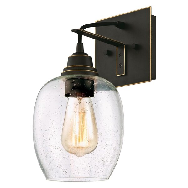 Westinghouse One-Light Indoor Wall Fixture Eldon ORB Clear Seeded Glass 6333200 - main